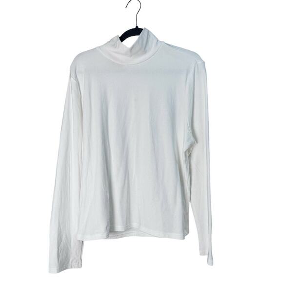 Cider Womens White Mock Neck Polyester/Spandex Shirt, Size 2XL, NEW - Picture 1 of 6